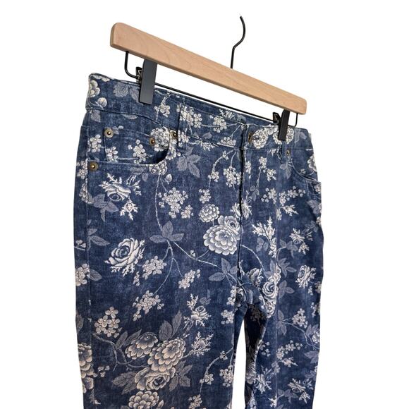 Lauren Ralph Lauren Jeans Women’s 10 Blue Floral Modern Straight Ankle Vintage - Picture 4 of 8